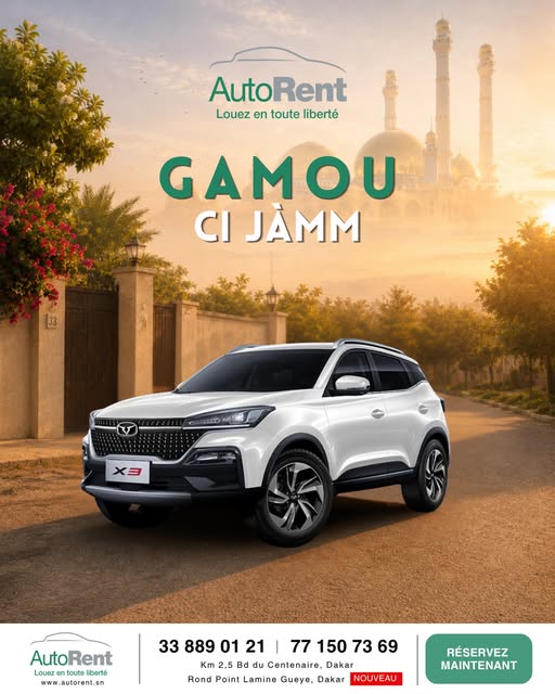 Publication AutoRent du 25 août 2026 — Gamou ci jàmm
