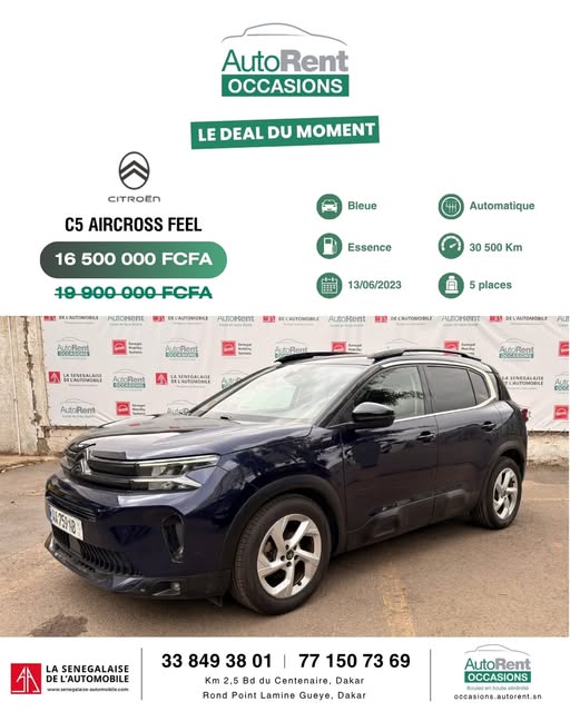 Publication AutoRent du 25 septembre 2026 — Citroën C5 Aircross Feel en occasion